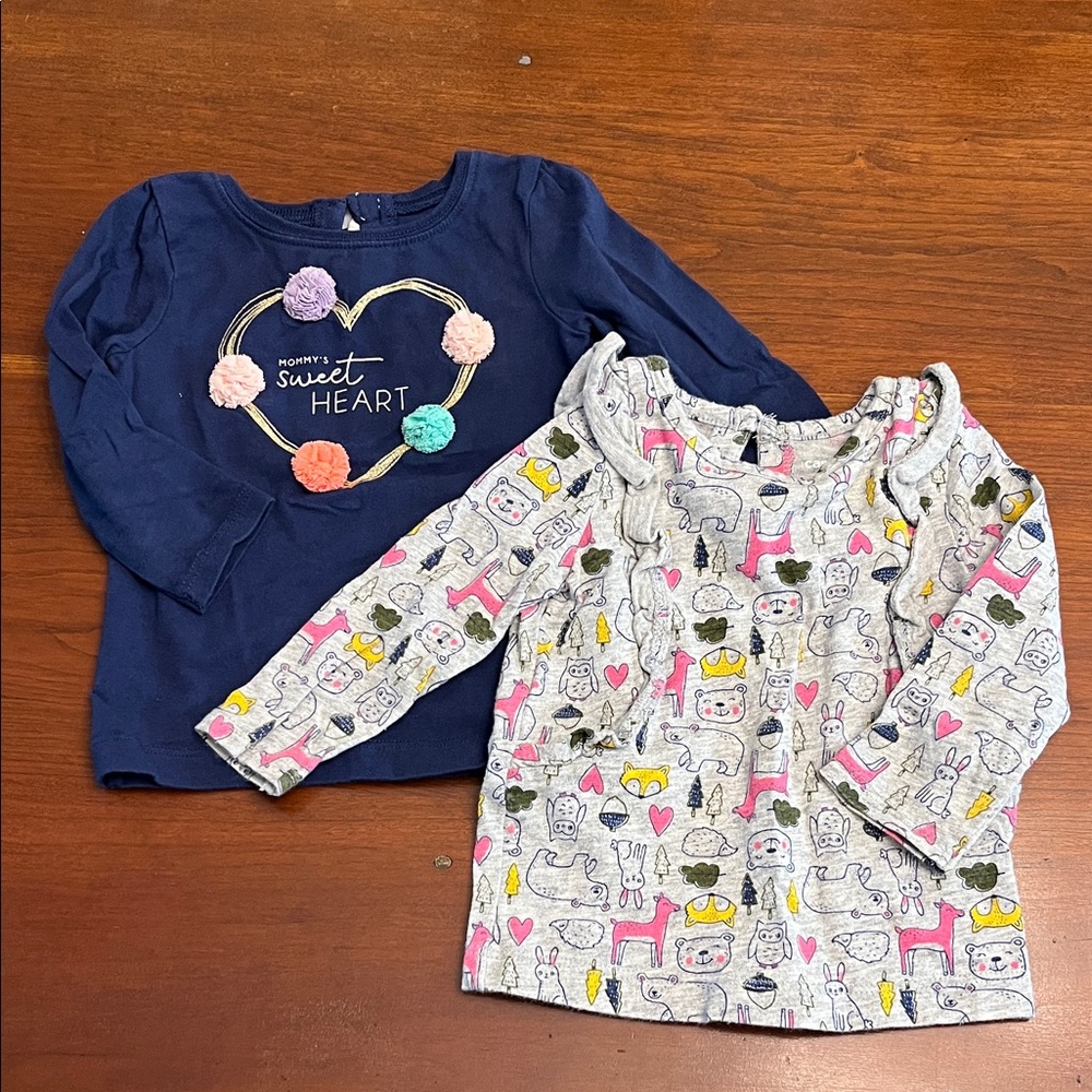 Carter's Navy and Gray Toddler Shirts